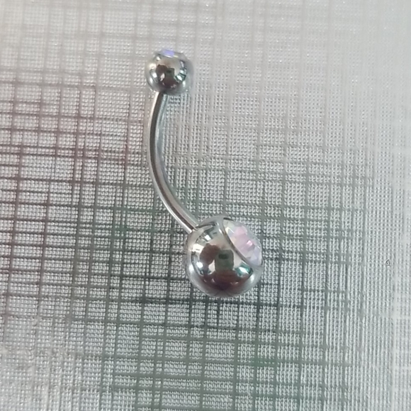 New Navel Belly Button Ring Double Ball clear - Picture 2 of 2